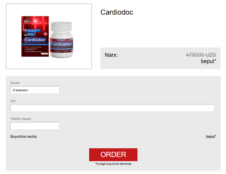 Cardiodoc Kapsulalar Uzbekistan